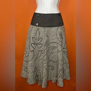 Etro Dark Gray Wool Blend Skirt